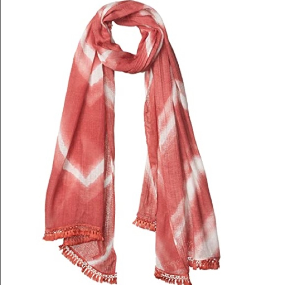 Tie dye scarf with tassels